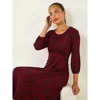 Roman Petite Abstract Swirl Midi Dress