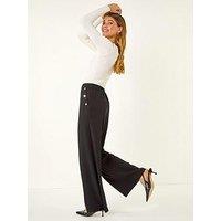Roman Button Pocket Full Length Trousers