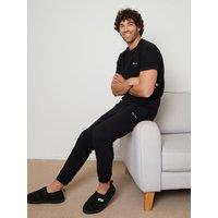 Threadbare T-Shirt & Cuffed Joggers Lounge Set In Black