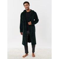 Threadbare Mens Hooded Longline Dressing Gown - Green