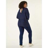 Roman Curve Hotfix Longline Knit Jumper