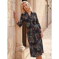 Roman Petite Button Ruched Dress