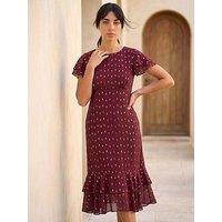 Roman Petite Foil Frill Dress