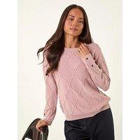 Roman Petite Button Cuff Knit Jumper
