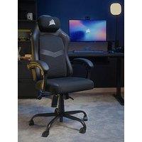 Corsair Tc80 Gaming Chair, Black Leatherette / Black Fabric