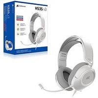 Corsair Hs35 V3 Stereo Wired Headset, White, Playstation Packaging