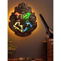 Harry Potter Hogwarts Crest Light With Wand Control