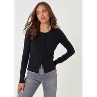 Threadbare Ladies Isadora Crew Neck Cardigan - Black
