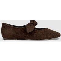 Office Fliss Bow Ballerina Flats - Brown
