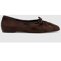 Office Frenzie Key Hole Ballet Pumps - Brown