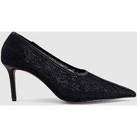 Office Master Lace High Vamp Court Heels - Black