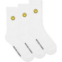 Weekend Offender Smiley Sport Socks (3 Pair) - White