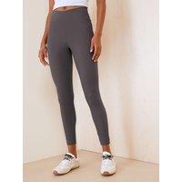 Friends Like These Charcoal Grey Ribbed Wrap Over High Waist Legging