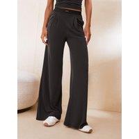 Friends Like These Black Studio Soft Modal Pleat Wide Leg Yoga Trousers
