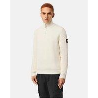 Weekend Offender Snetterton 1/4 Zip Knitted Jumper - Cream