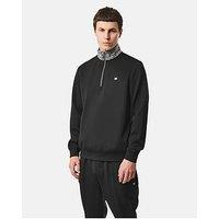 Weekend Offender Henson 1/4 Zip Knitted Jumper - Black