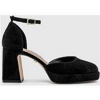 Office Mentor Two Part Platform Heels - Black
