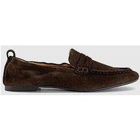 Office Fondant Square Toe Ruched Loafers - Brown