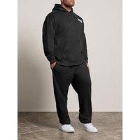 Badrhino Mens Open Hem Heavyweight Logo Jogging Bottoms - Black