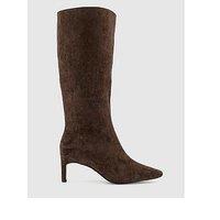 Office Karina Kitten Heel Knee High Boots - Brown