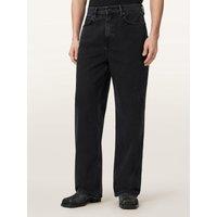 Allsaints Mens Lenny Loose Fit Cotton Jeans - Black