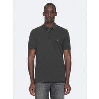 Allsaints Mens Reform Cotton Pique Polo Shirt - Grey
