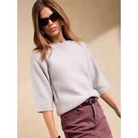 Friends Like These Grey Seam Detail Knitted T-Shirt