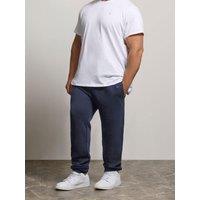 Badrhino Mens 34 Inch Leg Elasticated Waist Jogging Bottoms - Blue