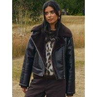 Threadbare Womens Faux Suede Biker Jacket - Black