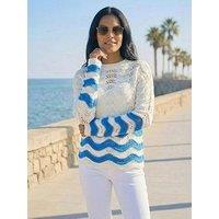 Roman Chevy Pointelle Knit Jumper - Cream