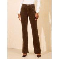 Friends Like These Womens Bootcut Corduroy Stretch Jeans - Brown