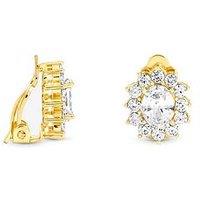 Jon Richard Gold Plated And Crystal Vintage Halo Clip Earrings