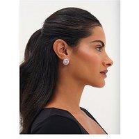 Jon Richard Silver Plated And Crystal Statement Clip Earrings