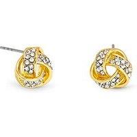 Jon Richard Gold Plated Pave Knot Earrings