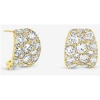 Jon Richard Gold Plated And Pave Curve Earrings