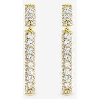 Jon Richard Gold Plated Pave And Crystal Drop Earrings