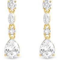 Jon Richard Gold Plated And Crystal Multistone Drop Earrings