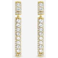 Jon Richard Gold Plated And Pave Stick Drop Earrings