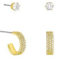 Jon Richard Gold Plated Stud And Hoop Earrings - Pack Of 2