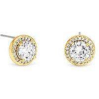 Jon Richard Gold Plated Cubic Zirconia Stud Earrings