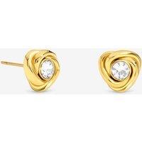 Jon Richard Gold Plated And Crystal Waterproof Knot Stud Earrings