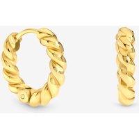 Jon Richard Gold Plated Waterproof Twist Hoop Earrings