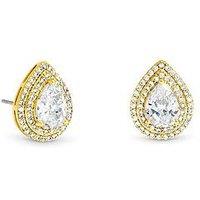 Jon Richard Gold Plated And Crystal Pear Drop Drop Earrings