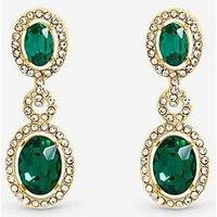 Jon Richard Gold Plate And Emerald Halo Earring