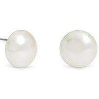 Jon Richard Cream 14Mm Large Bouton Pearl Earrings