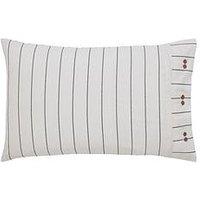 Bedeck Of Belfast Avita Pillowcase Pairs Charcoal/ Chalk/ Tan