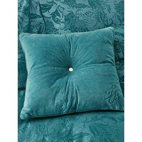 Ted Baker Branded Button Cushion 50X50Cm Teal
