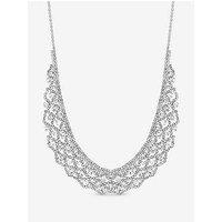 Jon Richard Rhodium Plated And Crystal Statement Collar Necklace