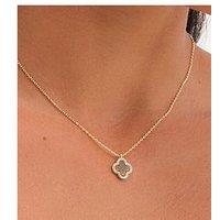 Jon Richard Gold Plated And Tiger Eye Clover Pendant