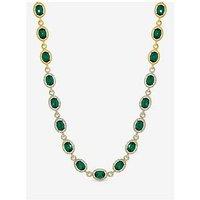 Jon Richard Gold Plate And Emerald Halo Necklace